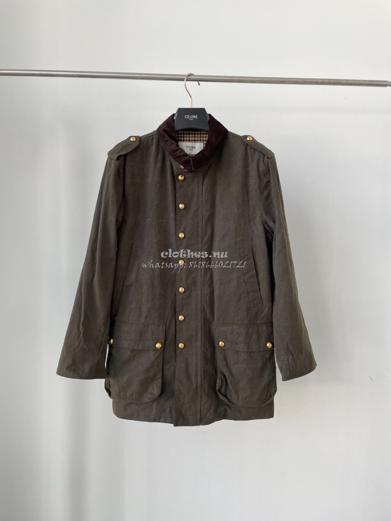 Celine Autumn/Winter 2023 Military-Inspired Waxed Hunting Work Jacket